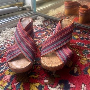 Montego Bay Club Boho Slip On Wedge Sandals (6.5)